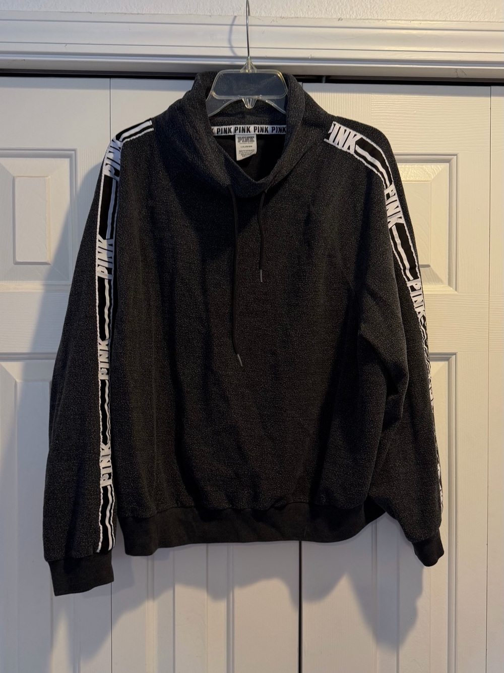 Victoria's Secret PINK Cozy Cowl Neck Logo Tape Pullover and Sweatpants Set